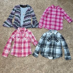 (4) Girls 10/12 Long sleeve shirts